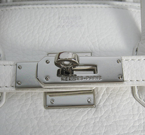 High Quality Fake Hermes Birkin 35CM Togo Leather Bag White 6089